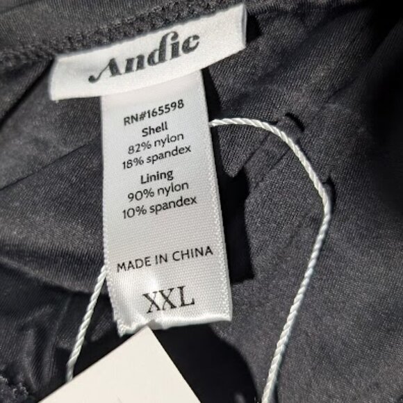 NWT Andie Swim | The Tulum One Piece in Flat Black (XXL) - Picture 5 of 16